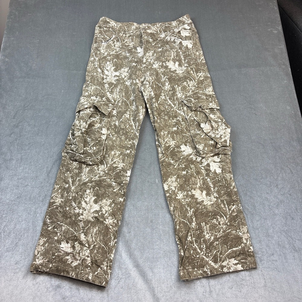 Refuge Camo Cargo Pants Wide Leg Baggy Tactical Military Style Mens‎ Size Large